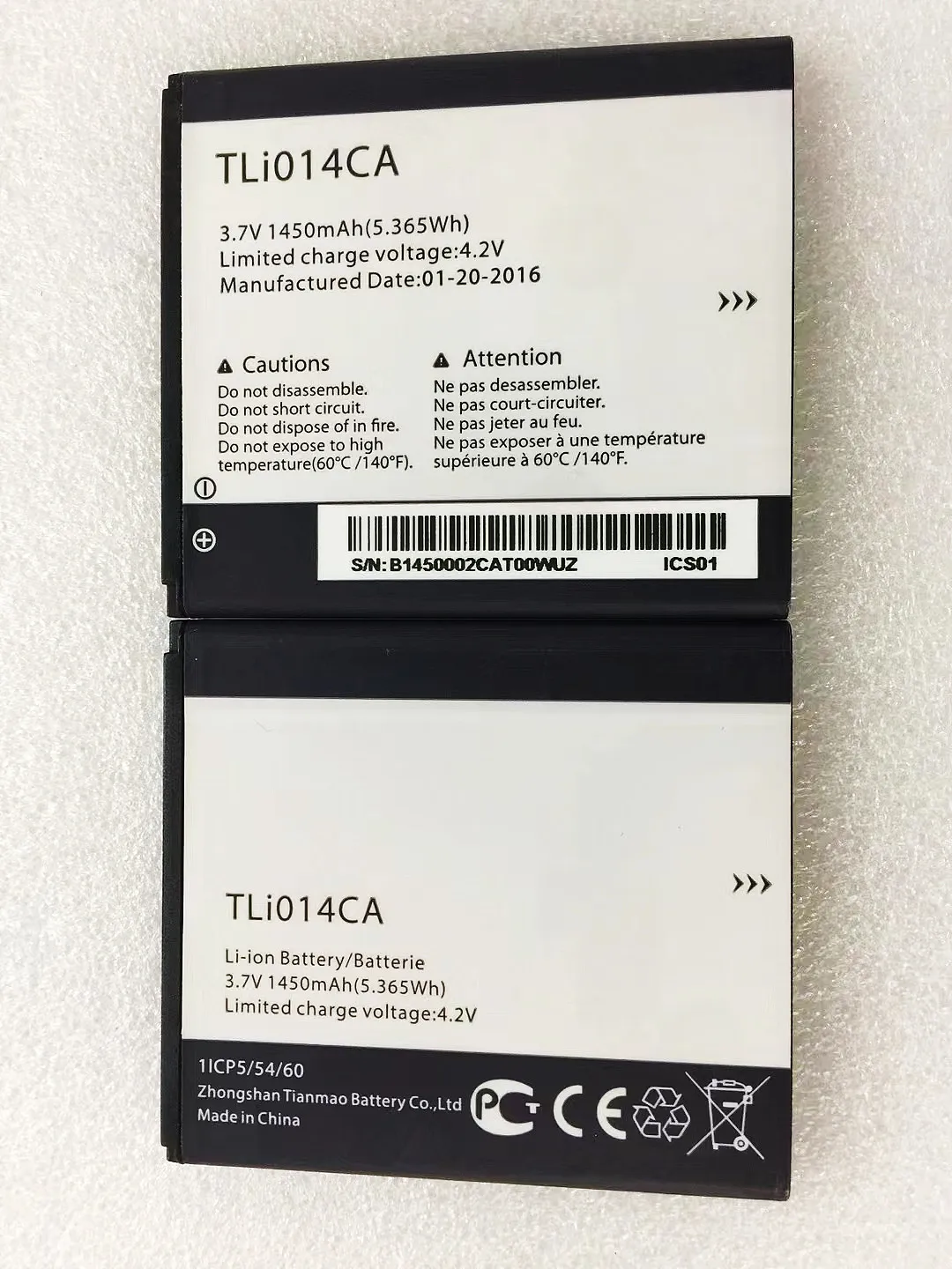 Новый аккумулятор 3 7 в 1450 мАч TLi014CA для Alcatel One Touch Pixi First 4024E 4024D 4024X - купить по