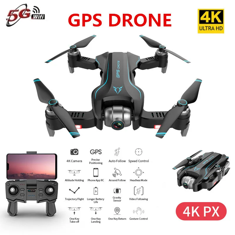 S20 GPS Дрон с 4K HD двойной X50 зум-камерой оптический поток жестов фото RC вертолет