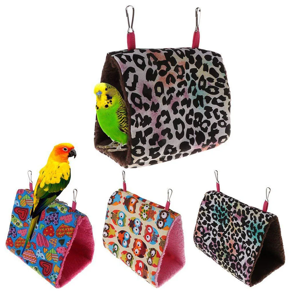 

Pet Parrot Hammock Bird Hanging Bed House Plush Winter Warm Cage Nest Tent