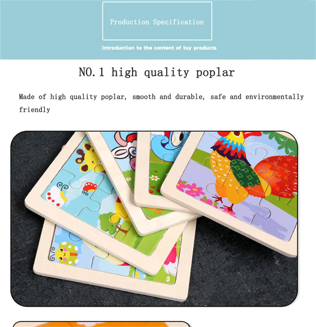 Деревянные Детские пазлы 16 штук для обучения и игрушки детей детские деревянные