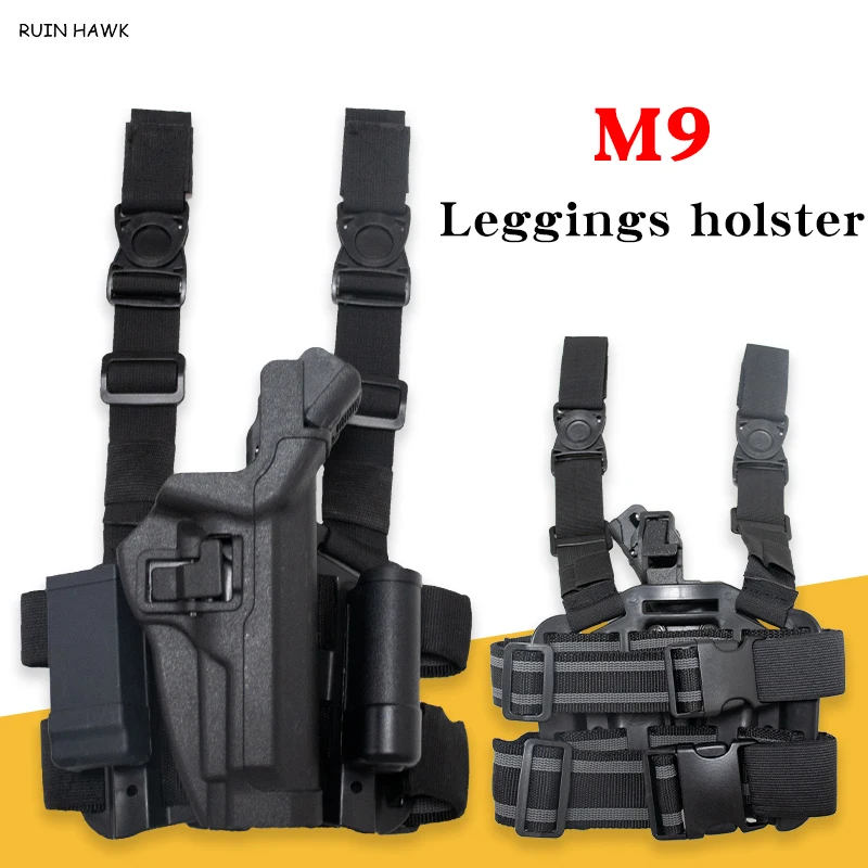 

Beretta M9 Compact Hand Gun Belt Leg HolsterTactical Pistol Holster Hunting Pistol Gun Case Thigh Holster Without Light