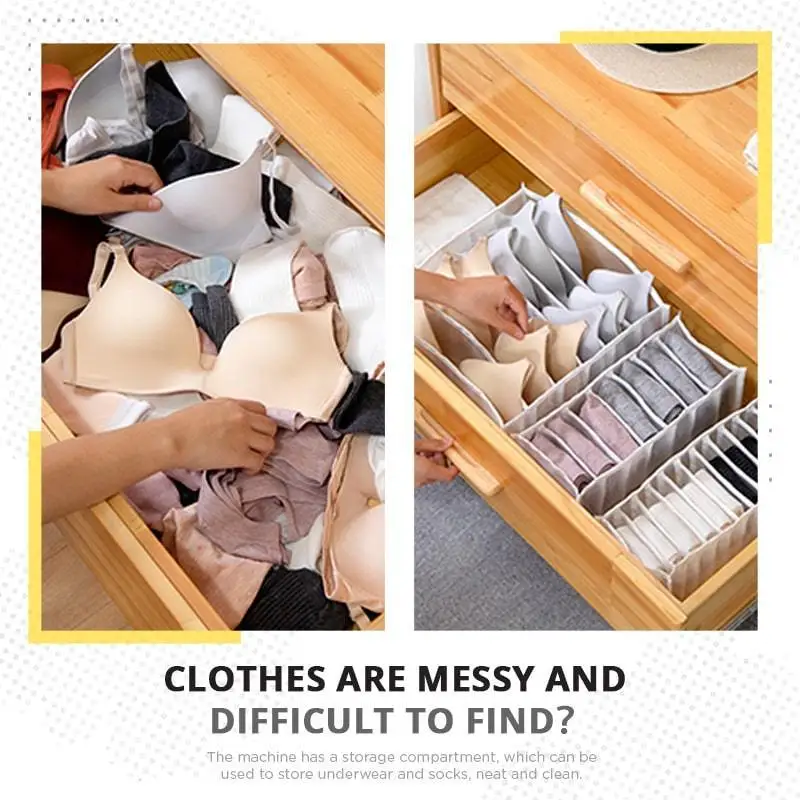 

Underwear Storage Box Compartment Drawer Closet Organizer Boxes for Underwear Scarfs Socks Bra Drawer Divider