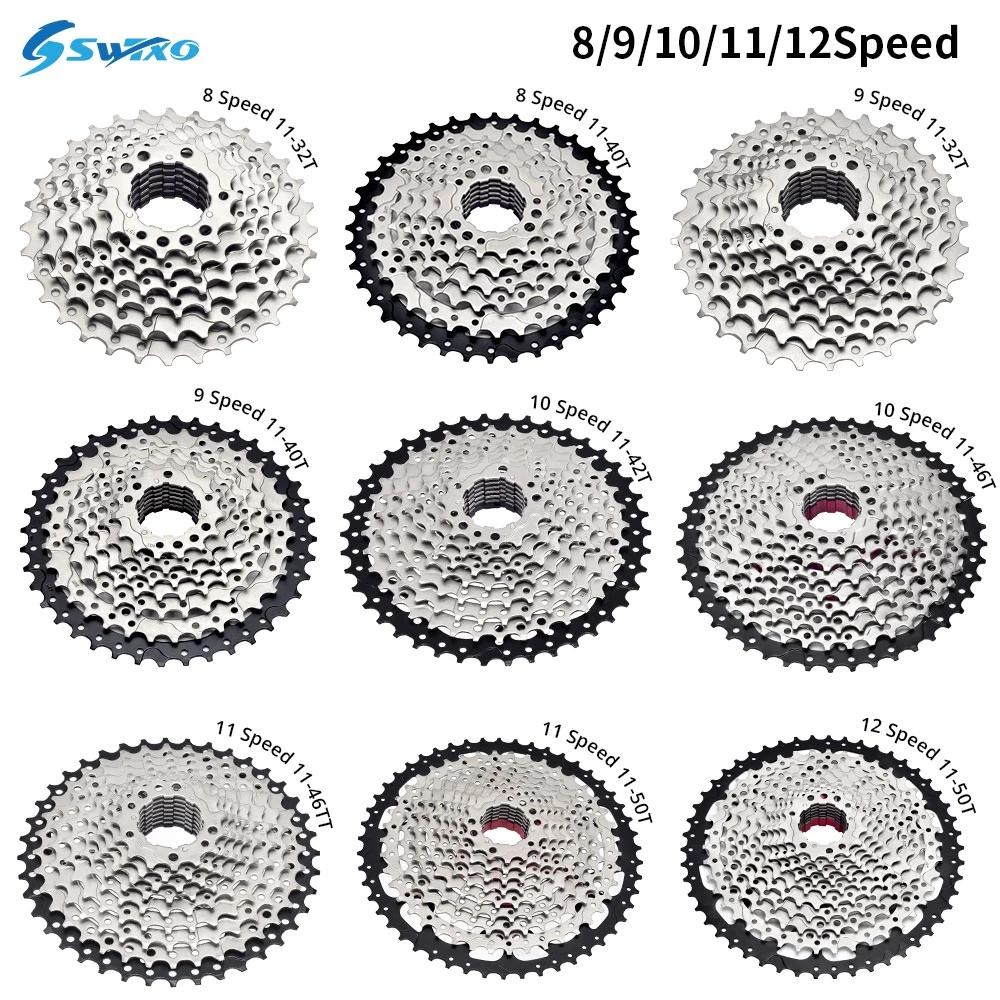 Кассета для горного велосипеда SWTXO, 8/9/10/11/12 Скоростей, 11-32/36/40/42/46/50T k7, 8 в, 9 В, 10 в, 11 в, 12 В - изображение