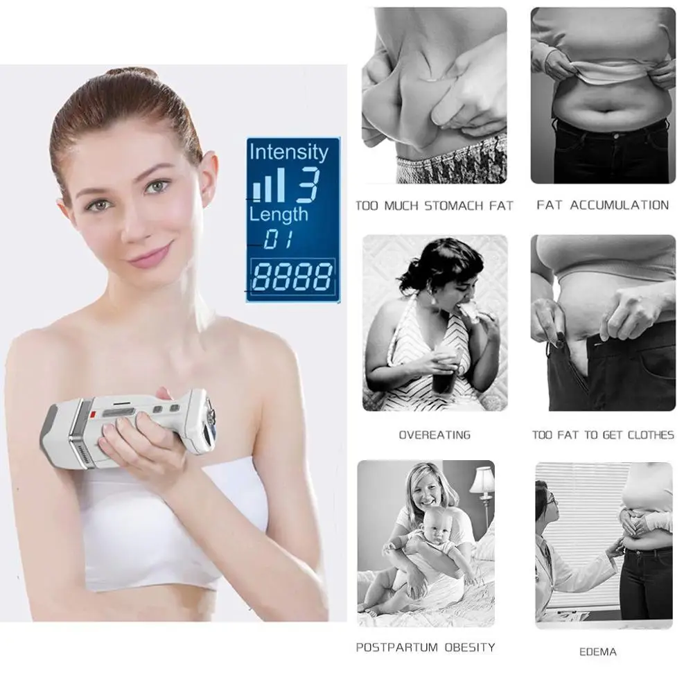 Мини HIFU сфокусированный ультразвуковой RF массажер для похудения и удаления жира