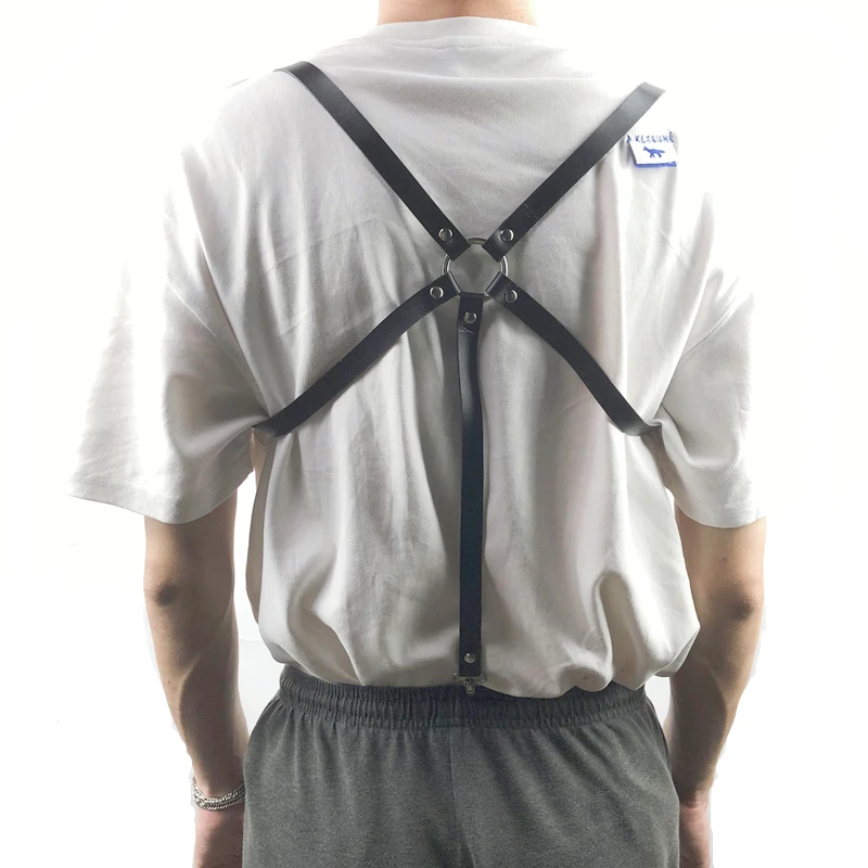 Фетиш мужские нагрудные ремни регулируемые кожаные топы БДСМ бондаж поясная