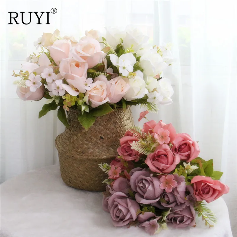 11 бутонов искусственных шелковых полишизовых свадебное украшение искусственный