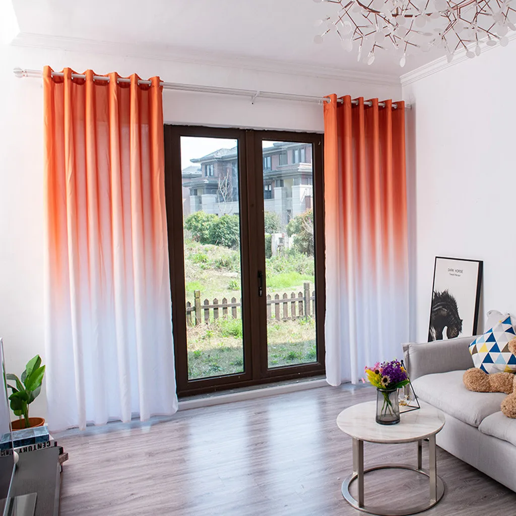 

home decor 2021top Leaves Sheer Curtain Tulle Window Treatment Voile Drape Valance 1 Panel Fabric