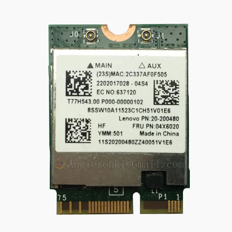 BCM94352Z AC NGFF WIFI WLAN CARD + Bluetooth 4.0 for IBM / Lenovo N50-70 B50-70,Y40-70,B40-80 Touch 04X6020 Mac OS X