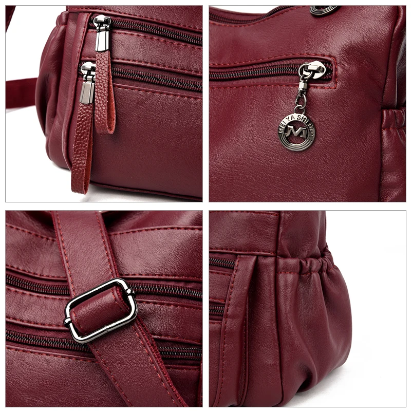 

Designer Leather Luxury Handbags Zipper Women Bags Ladies Shoulder Crossbody Messenger Bags For Women Bolsa Feminina Sac A Main