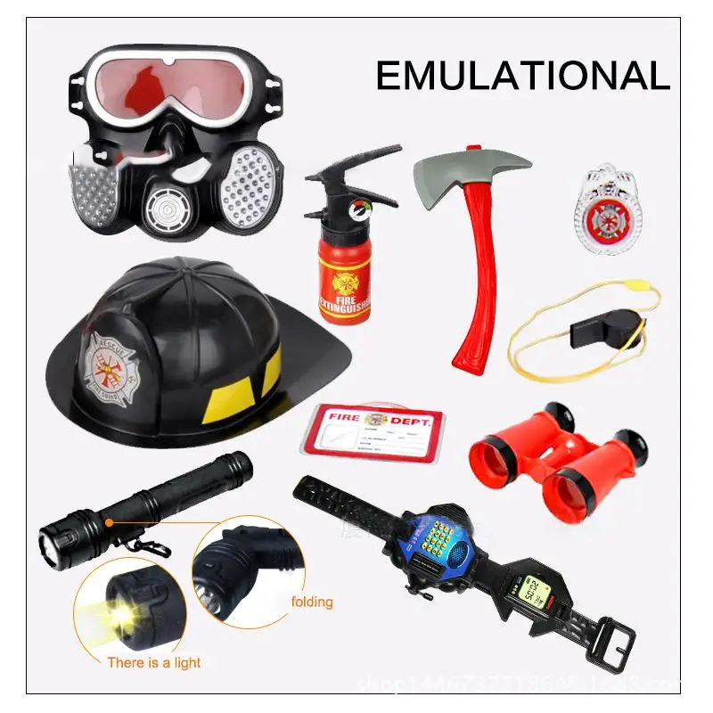 10 шт. набор детская игра игрушка пожарник обучающая пожарный шлем пожарная