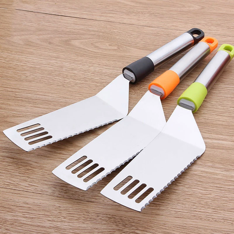 Нержавеющая сталь лопата для сыра пиццы пирога сервер держатель торта прорези