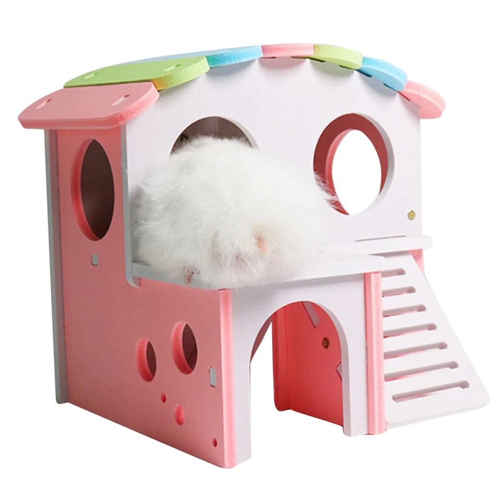 Игрушка для маленьких домашних животных клетка дома цветная мышь хомяк