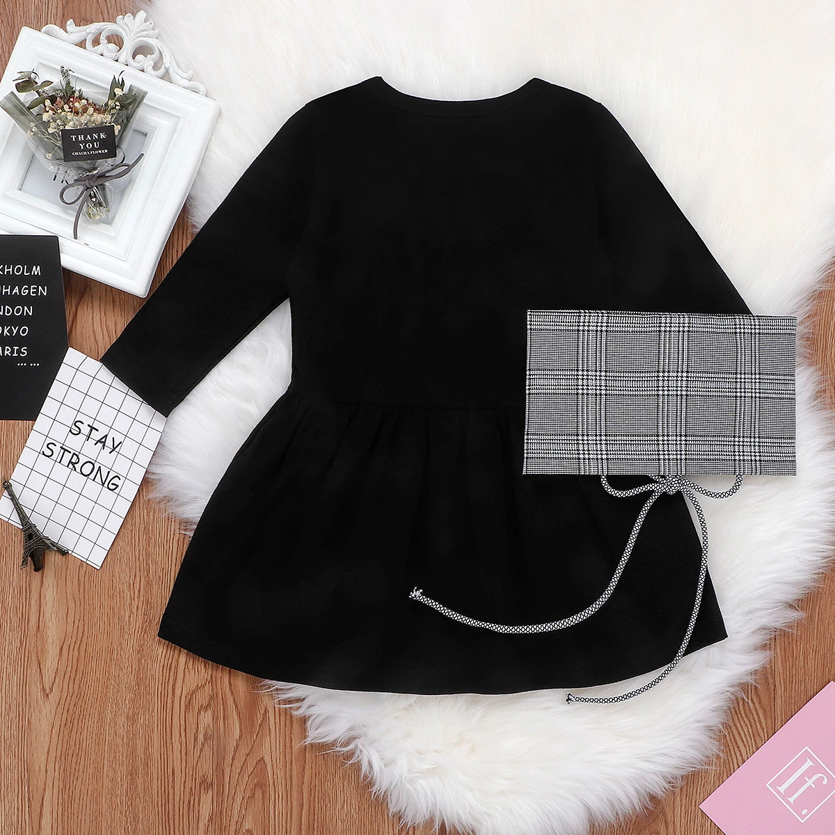 Casual Girl Dress Fashion Kids Baby Girls Sassy Little Soul Lace-up Vest 2pcs Outfits Set 1-6Y | Детская одежда и обувь