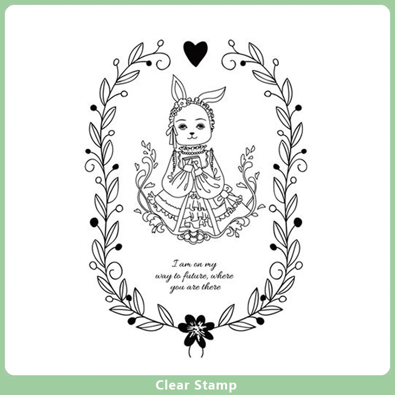 

Clear Stamps Lolita Bunny Transparent Rubber Stamp for DIY Scrapbooking Card Handmade Making Album Photo Crafts Decor New Stamps