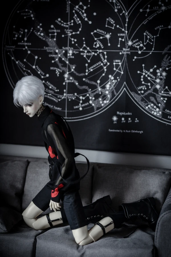 BJD doll dress lantern sleeve red lips crisp chiffon shirt 1/4 1/3 SD MSD SSDF fashionable sexy blouse accessories | Игрушки и хобби