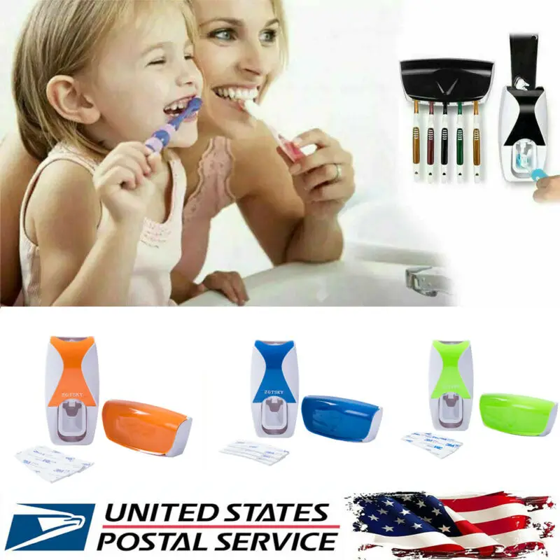 Новый Авто автоматический дозатор зубной пасты + 5 Зубная щётка держатель