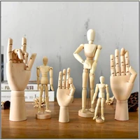 wood hand wooden man figurines rotatable joint hand model mannequin artist miniatures wooden decoration home decor