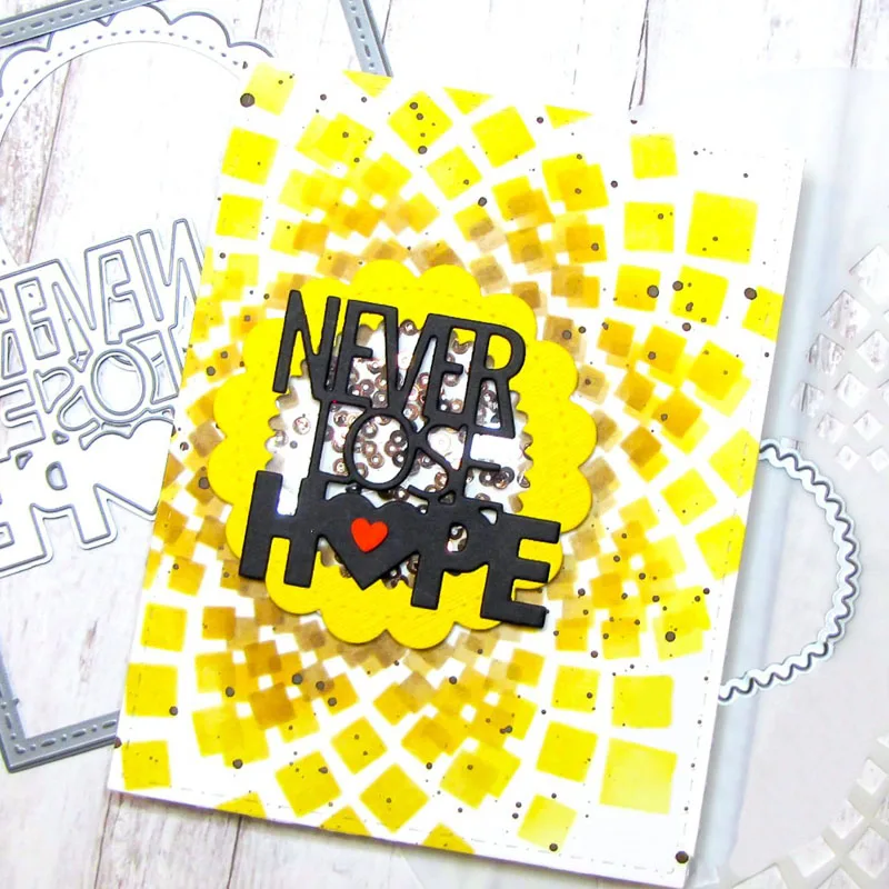 Металлические пресс-формы для фотосъемки с сюрпризом No-Pop и надписью Never Lost Hope Shadow