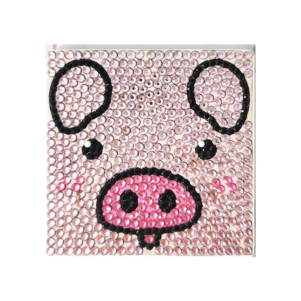 

2021 Алмазная вышивка DIY деревянная кофейная чашка изоляционная накладка мультяшная мини-чашка для воды изоляционная подушка подарки на новы...