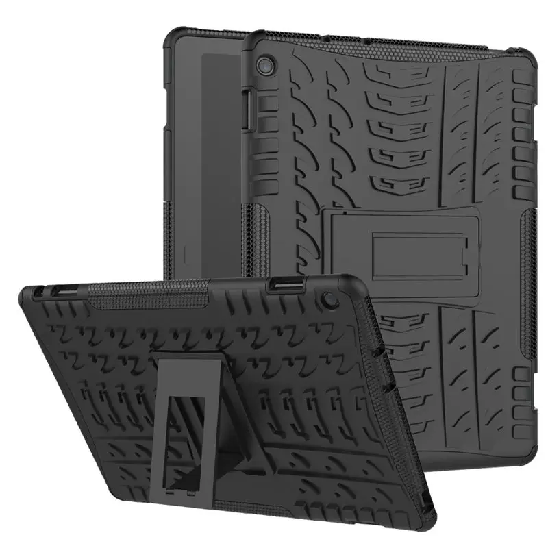Черный Детский безопасный силиконовый чехол для huawei MediaPad M3 Lite 10 Tablet Shokproof Stand Case для huawei M3 Lite 10,1 BAH-W09/AL00+ ручка - Цвет: Черный