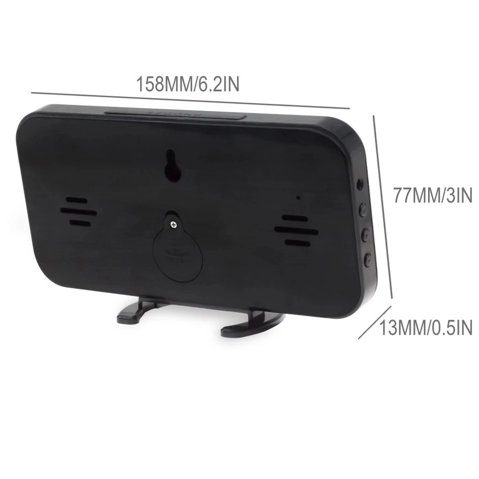 

New Snooze Wake Light Electronic Digital Clock LED Mirror Alarm Clock Dual USB Port Charge Alarm Clock Home Decoration Clock