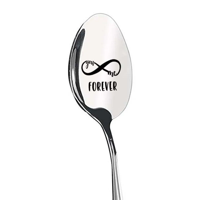 

Lettering Coffee Spoon 19cm Long Handle Coffee Ice Cream Teaspoon Accessories Tableware Gifts for Valentine's Day Household Use