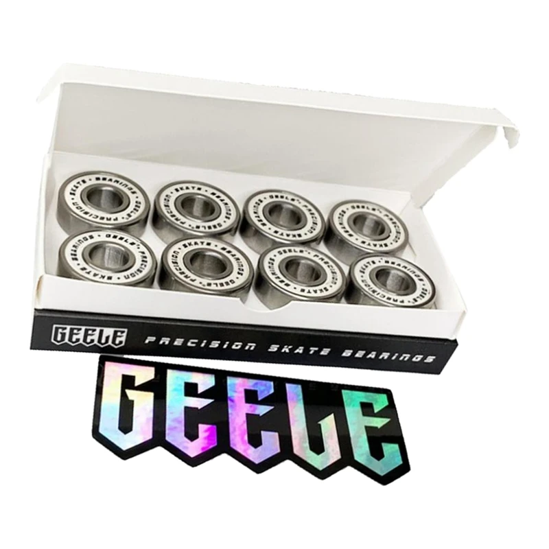 

GEELE 8Pcs Skateboard Bearings for Skateboards Longboards Inline Skates Spinners