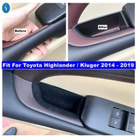 car front door storage box armrest box phone tray accessory cover accessories fit for toyota highlander kluger 2014 2019