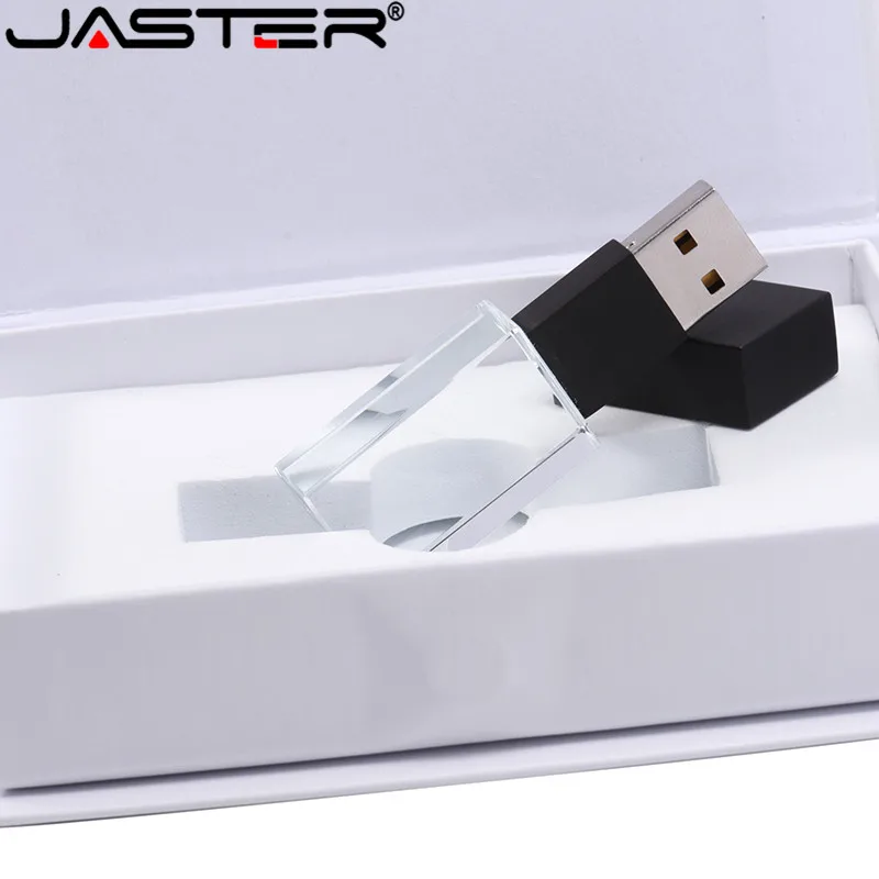 JASTER прозрачный стеклянный USB для автомобиля с логотипом usb флешка 4 ГБ 8 16 32 64