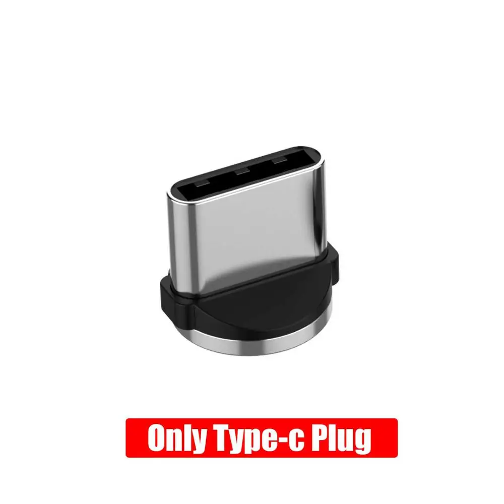 Магнитный светодиодный кабель для быстрой зарядки, магнитный кабель Micro usb type C, светодиодный шнур, зарядное устройство type-C для samsung S10 Hauwei - Цвет: only type c plug
