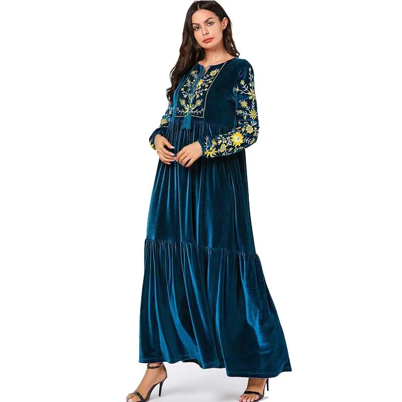 

Abaya Turkish Dresses Robe Musulmane Kaftan Dubai Islam Clothing Islamic Malaysia Pleated Muslim Hijab Dress Abayas For Women