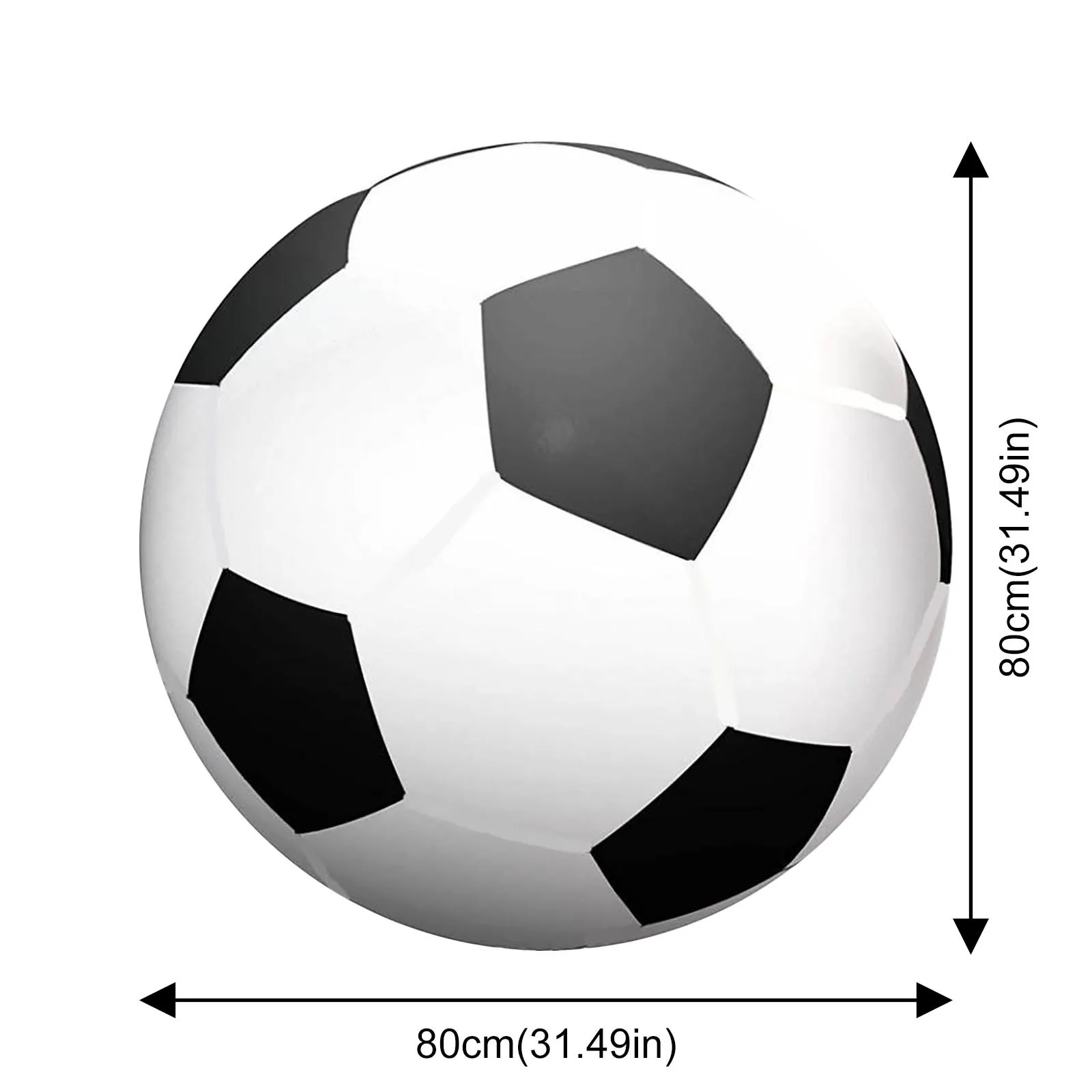 

Giant Ball 31.5 Inch Big Inflatable Football Black White Outdoor Sports Toys Exercise Athletic Sportive Toys Futebol Inflvel