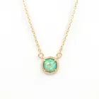 2022 новый блестящий зеленый оранжевый белый камень инкрустация Шестигранная оборка трендовые подарки ювелирные изделия