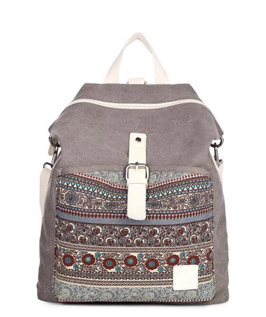 Новый женский холщовый рюкзак вместительный школьный сумка через плечо для