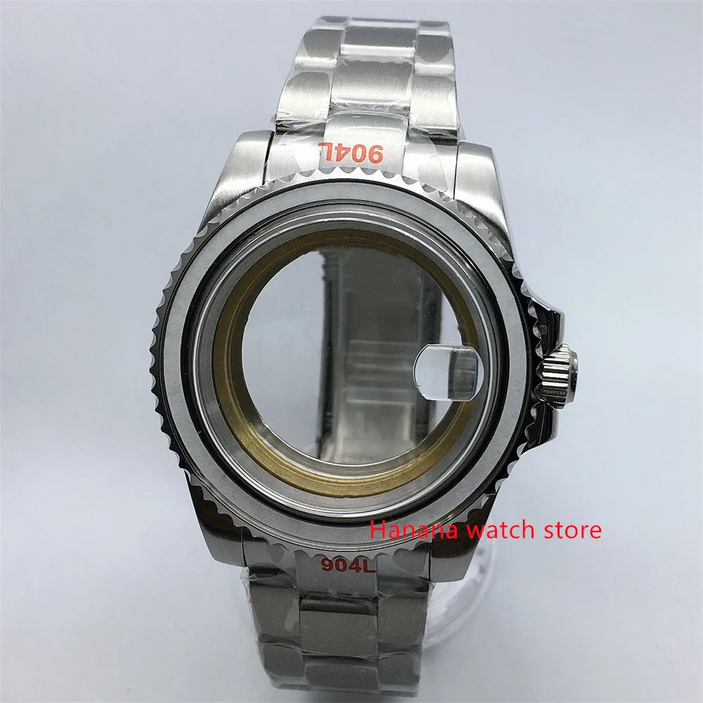 Браслет из нержавеющей стали 904L с сапфировым стеклом 40 мм подходит для ETA2836 NH35 NH36