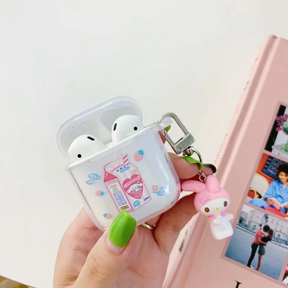 Мягкий силиконовый чехол для AirPods 1/2, милый мультяшный чехол для наушников s для Apple Airpods, защитный чехол