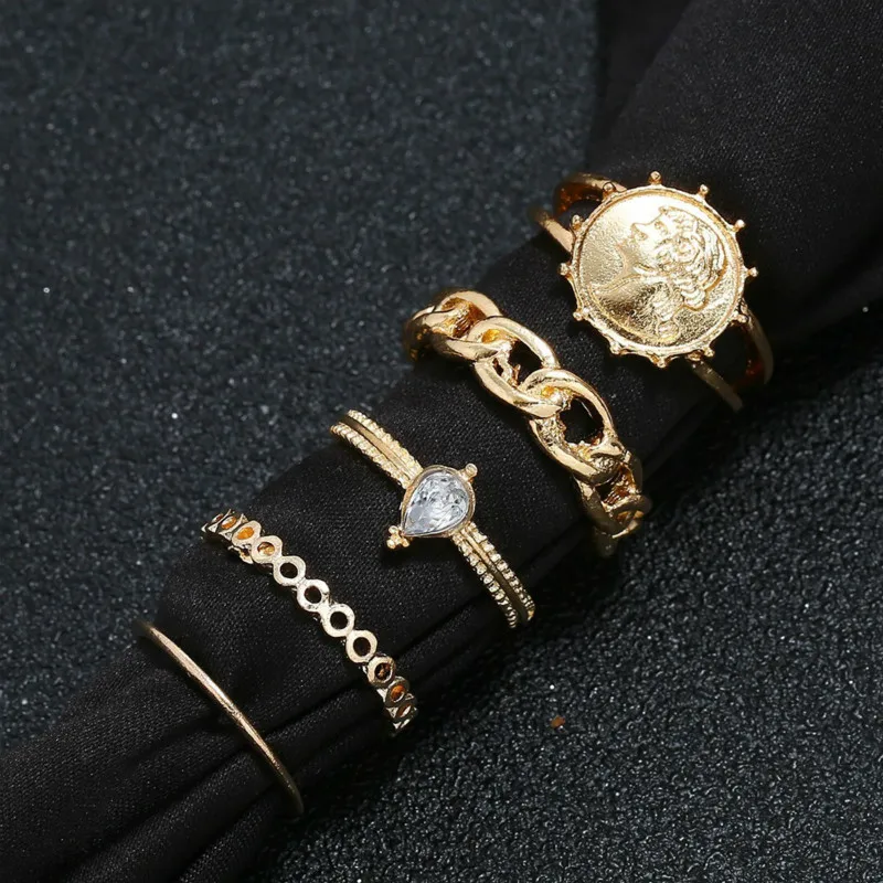 Новое кольцо в стиле барокко из сплава европейском акриловое с каплями воды