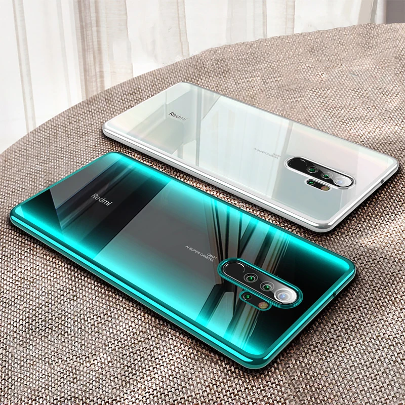 Чехол для Xiaomi Redmi Note 8 Pro, чехол из мягкого ТПУ, прозрачное покрытие, чехол для Redmi Note 8 Pro, чехол Global Full, защитный бампер