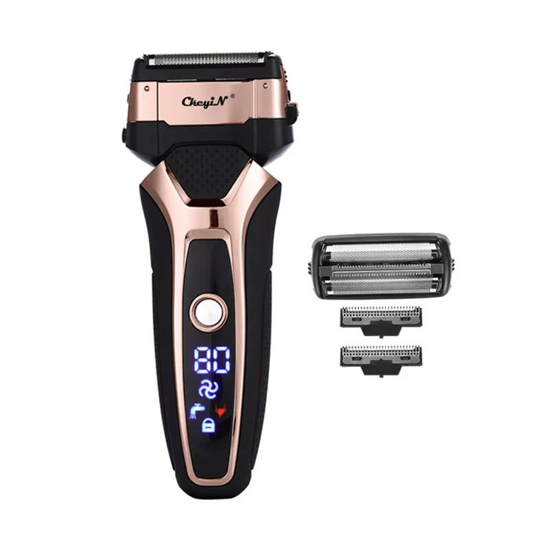 

Magnetic Suspension Electric Shaver Waterproof 1.5 Hours Fast Charging Shaving Razor Professional 3 Blade Shaver + Extra Head 31