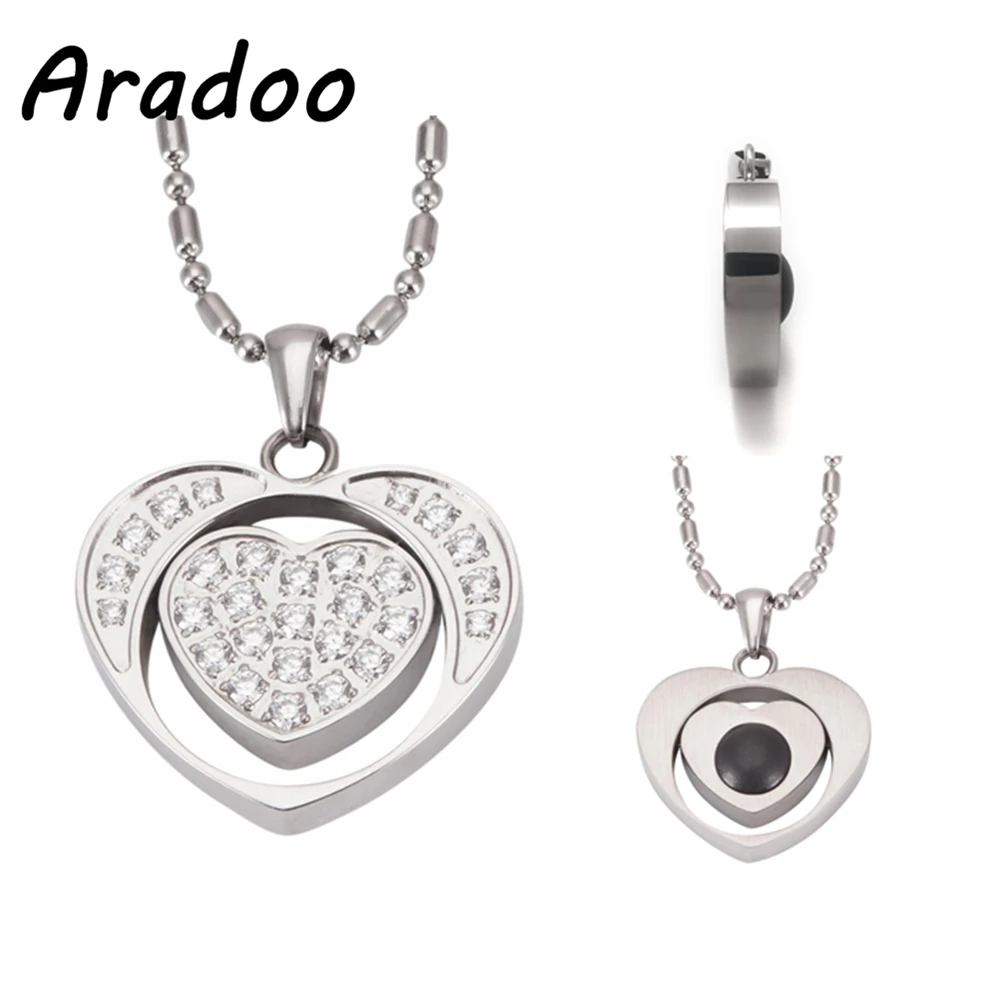 

ARADOO Magnetic Health Energy Anti-Radiation Strengthen Immunity Stay Slim Improve Skin Quality Magnet Pendant Necklace
