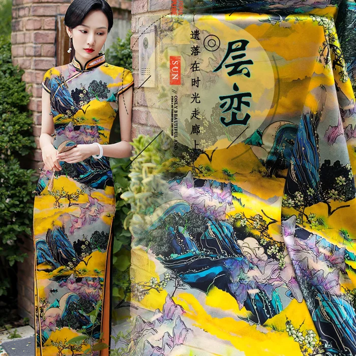 

Ткань из натурального шелка, стрейчевый атласный материал для платья тутового шелкопряда