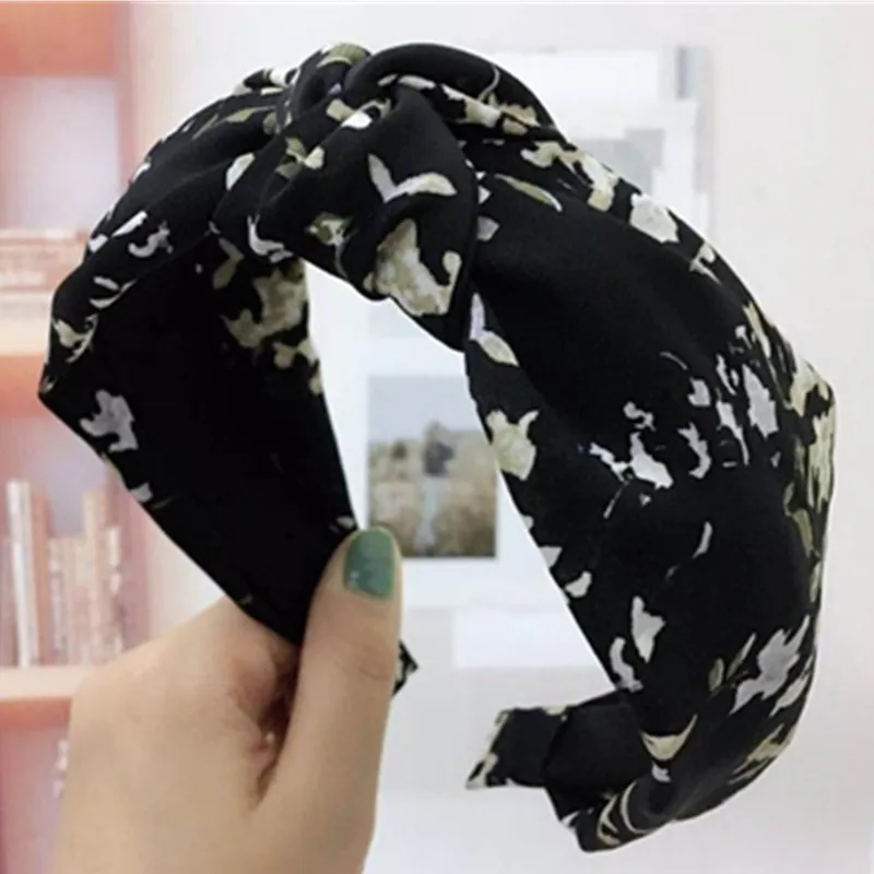 

Summer Flower Print Headband for Women Hair Accessories Bohomian Hairband Knot Adults Traveling Headband Women Print Hair Hoop