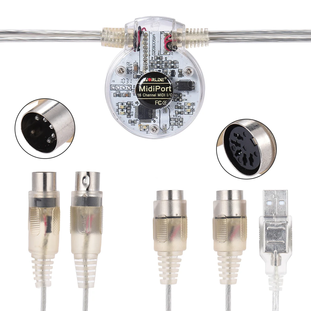 USB миди Интерфейс адаптер кабель шнура двойной 5-контактный разъем для