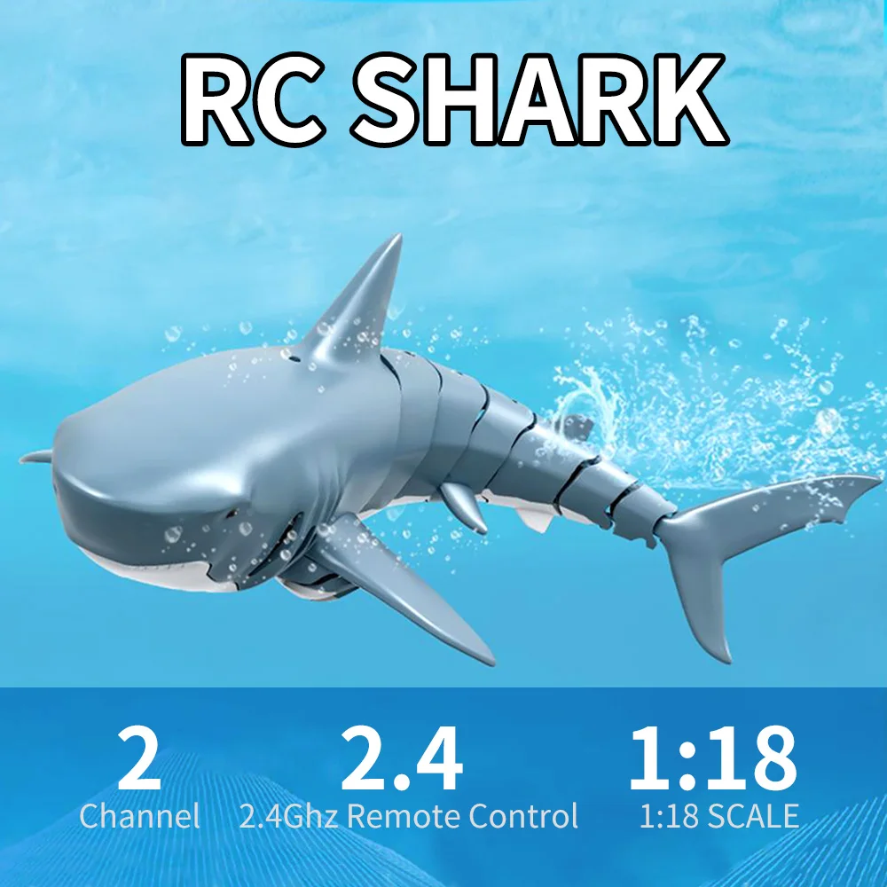 Mini Rc Shark Boat Remote Control Boat Toy Swim Toy Underwater Rc Boat Electric Racing Boat Spoof Toy Pool Gift for Kids enlarge