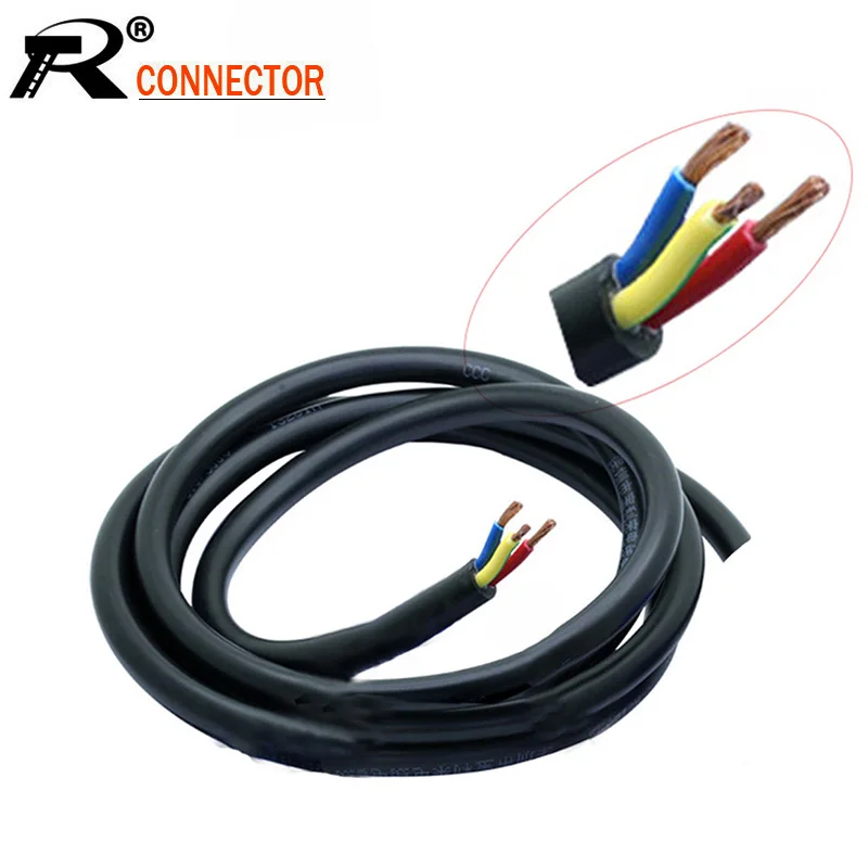 1 м кабель коннектор для электропитания 2 5 (мм2) провод вилки переменного тока