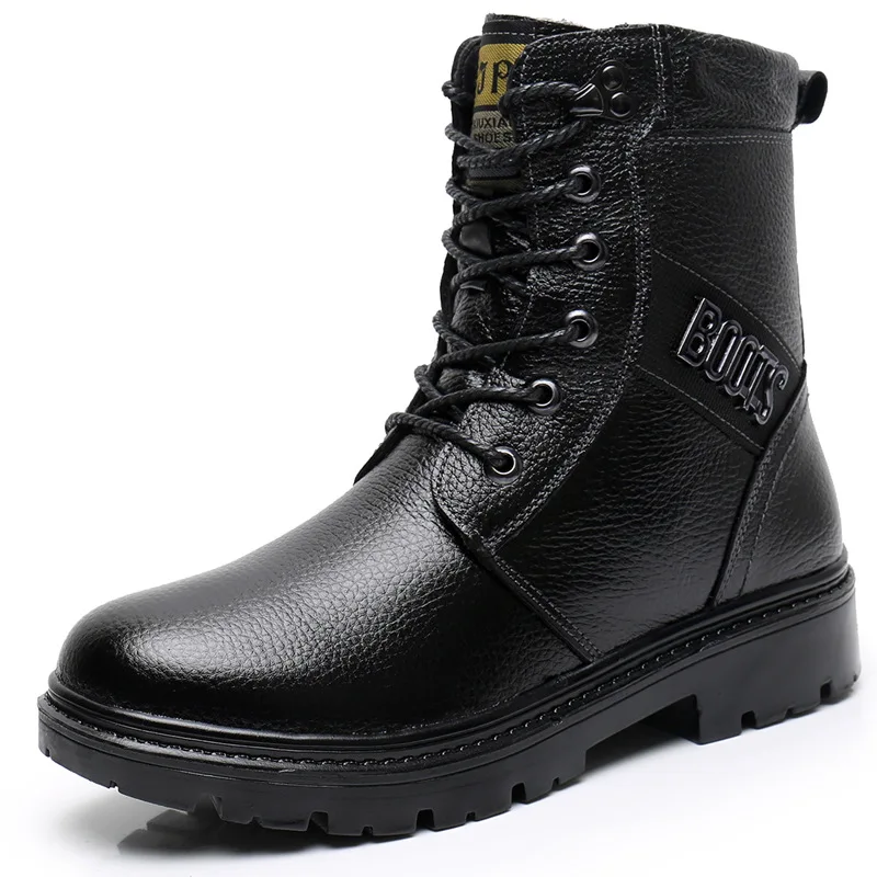 

AQ702 Boots Men Warm Winter Genuine Leather Ankle Boots Men Winter Outdoor wear-resistant non-slip Snow Boots for Men Botas