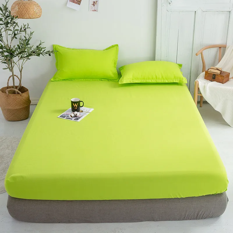 Однотонный подгоняемый наматрасник 1/3 шт. универсальная эластичная резинка