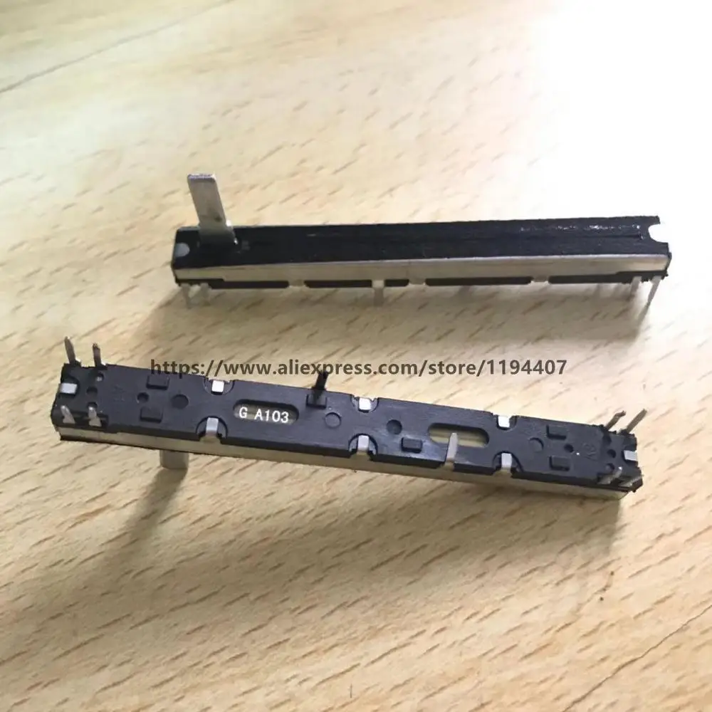 2 шт. для Микки Маки потенциометр микшера 75 мм длинный двойной A10K A10KX2 стерео слайд