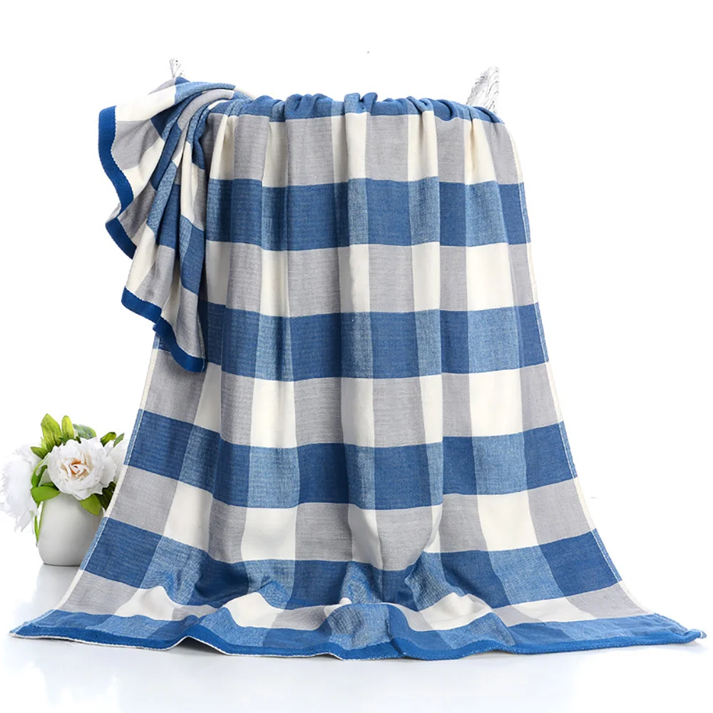Простое банное полотенце в клетку супер впитывающее платье носимое мягкое