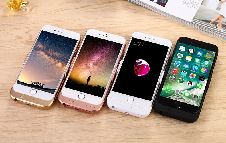10000 мА/ч, Мощность чехол для iPhone 6 6s 7 plus чехол Батарея Зарядное устройство чехол для iPhone 6 6s 7 8 плюс Мощность Bank зарядное устройство чехол Мощность банка